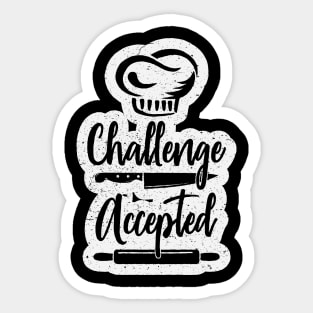 Challenge Accepted Chef Design Sticker